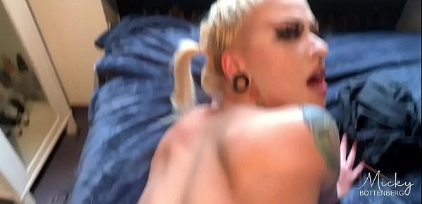  Inked teen Micky Bottenberg POV fucked by big cock